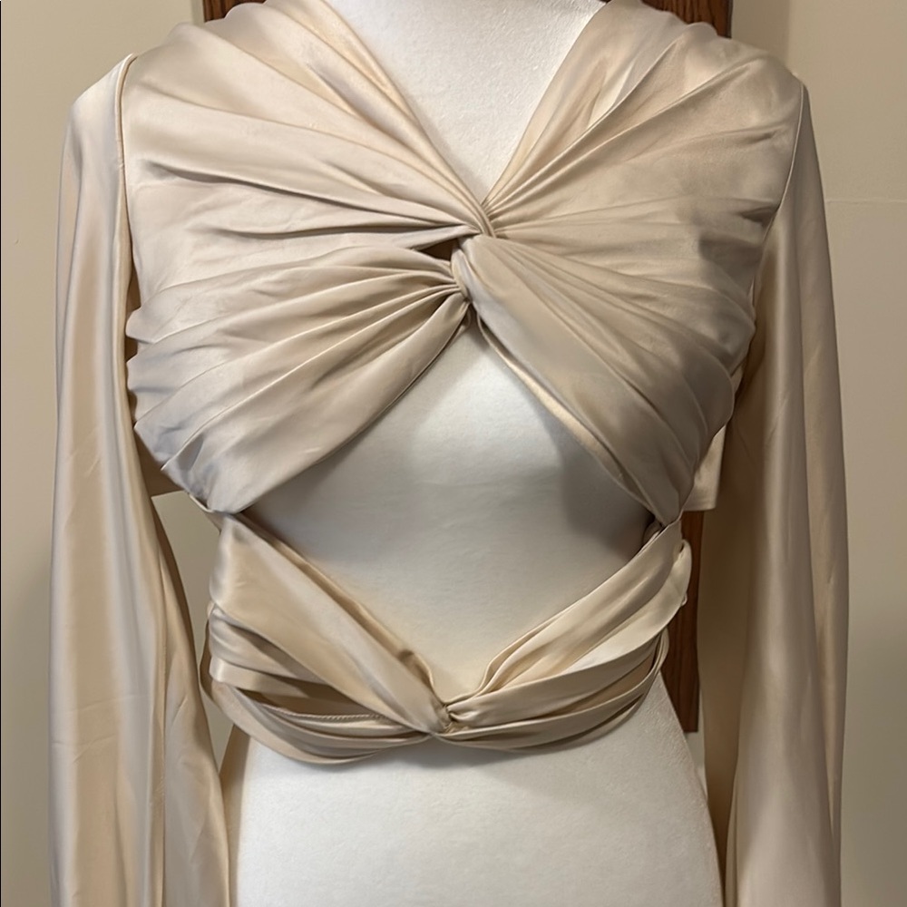 Stolen Studios Cream Satin Top - Medium